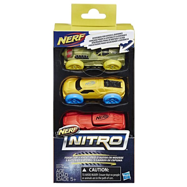 Набор из трех машинок Nerf Nitro 5 (C0779) box