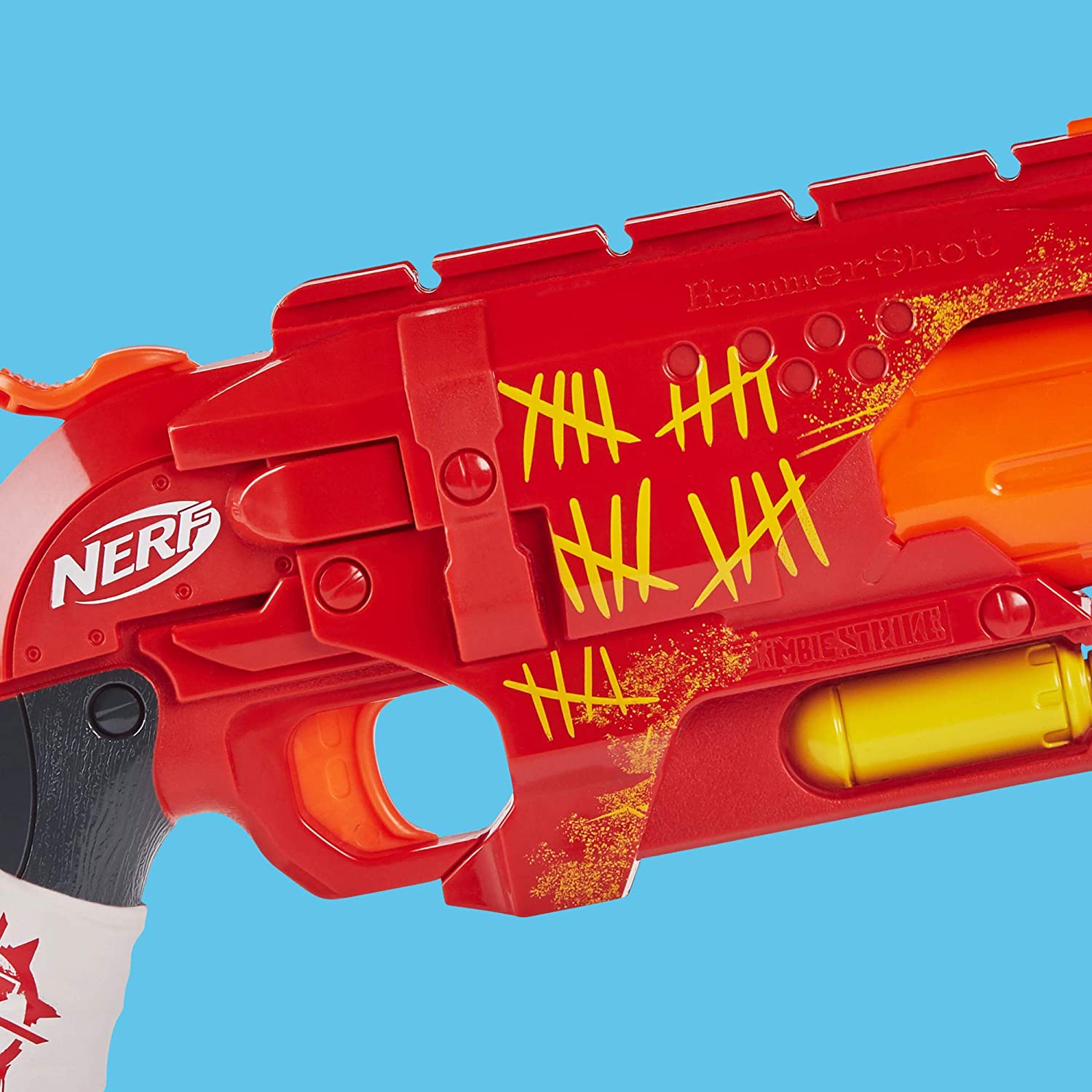 Бластер Nerf Zombie Strike Hammershot красный, эко-упаковка (E6338)