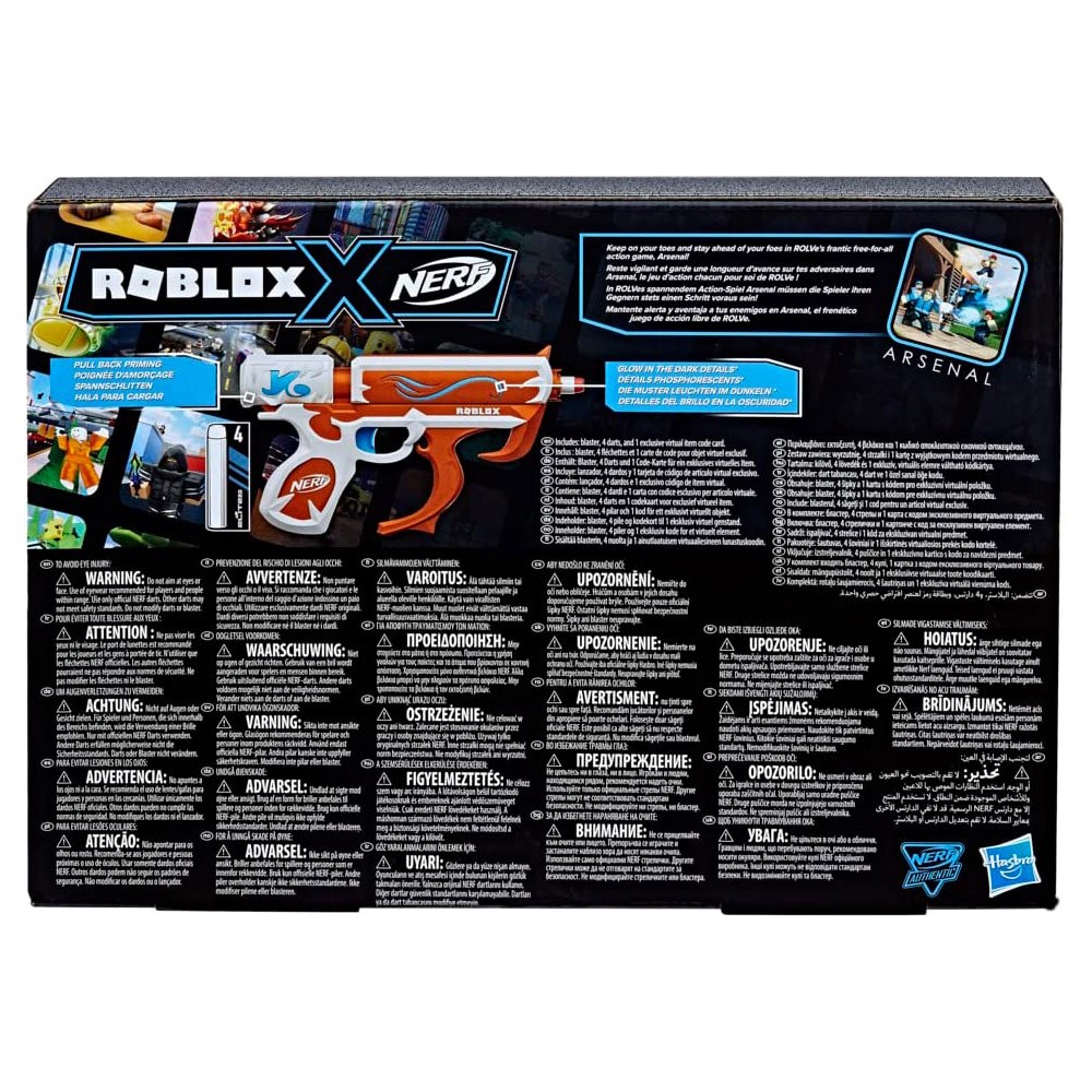 Nerf Roblox Arsenal Soul Catalyst Glow-in-the-Dark Dart Blaster